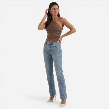 Top sans manches à épaule unique Briony - Élégance moderne et confort