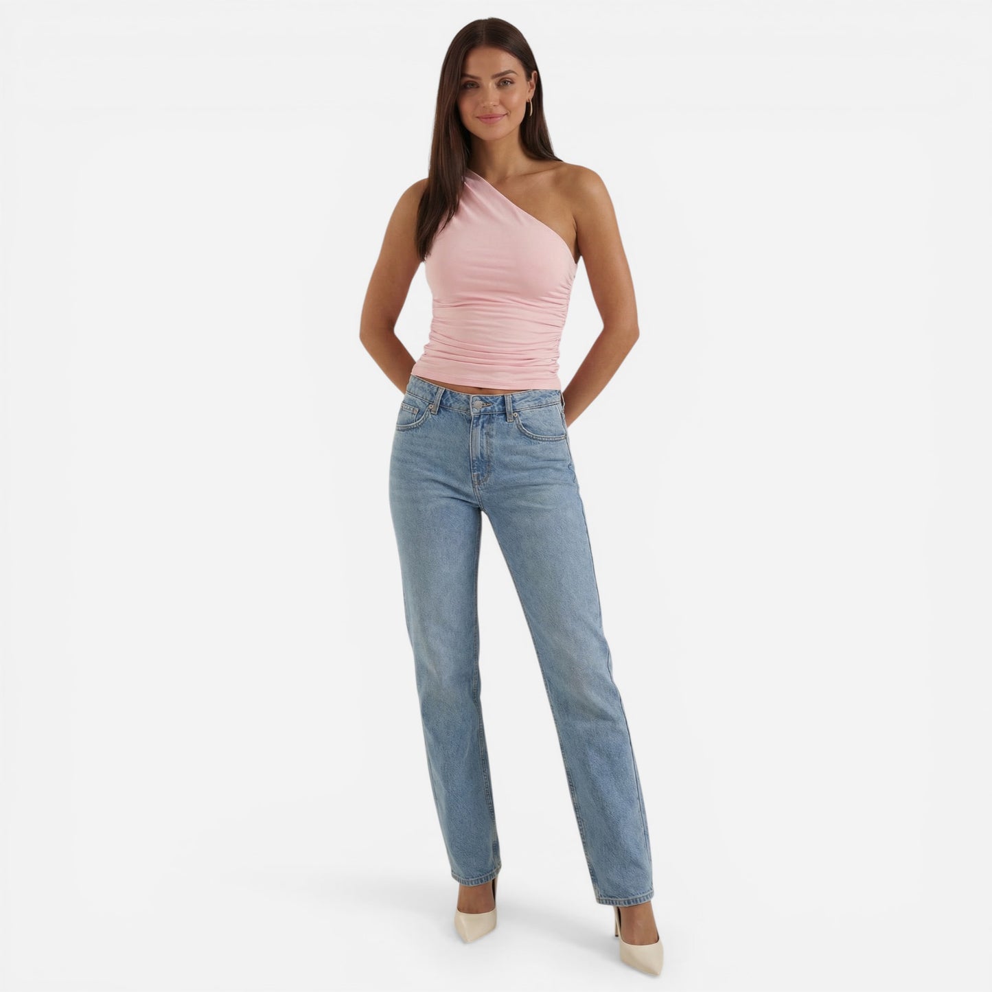 Top sans manches à épaule unique Briony - Élégance moderne et confort