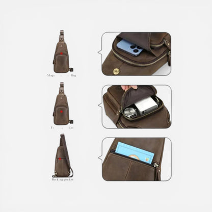 Sac à bandoulière en cuir essentiel - Élégance et durabilité
