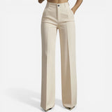 Pantalons Taille Haute Femme avec Ceinture Élastique Confortable