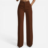 Pantalons Taille Haute Femme avec Ceinture Élastique Confortable