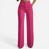 Pantalons Taille Haute Femme avec Ceinture Élastique Confortable