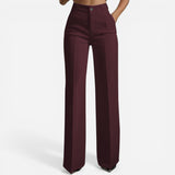 Pantalons Taille Haute Femme avec Ceinture Élastique Confortable