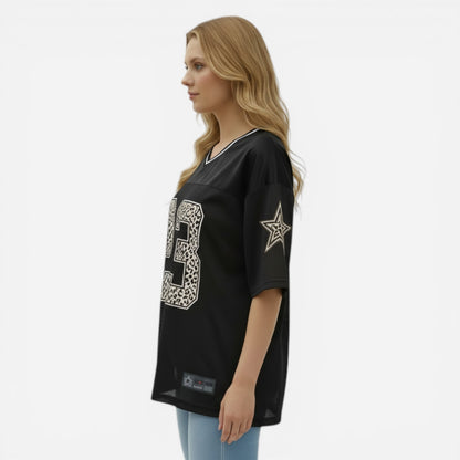 T-shirt oversize femme avec impression avant pour un style décontracté