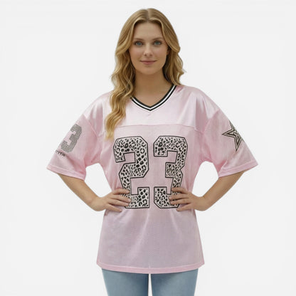 T-shirt oversize femme avec impression avant pour un style décontracté