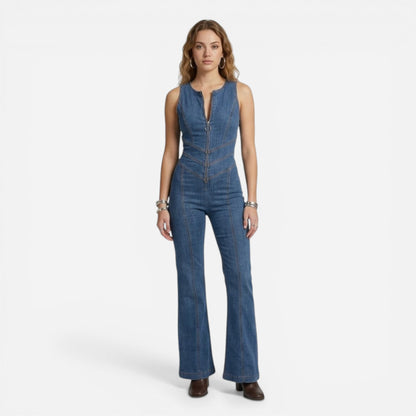 Combinaison en Jean Femme Élégante et Moderne - Ajustée