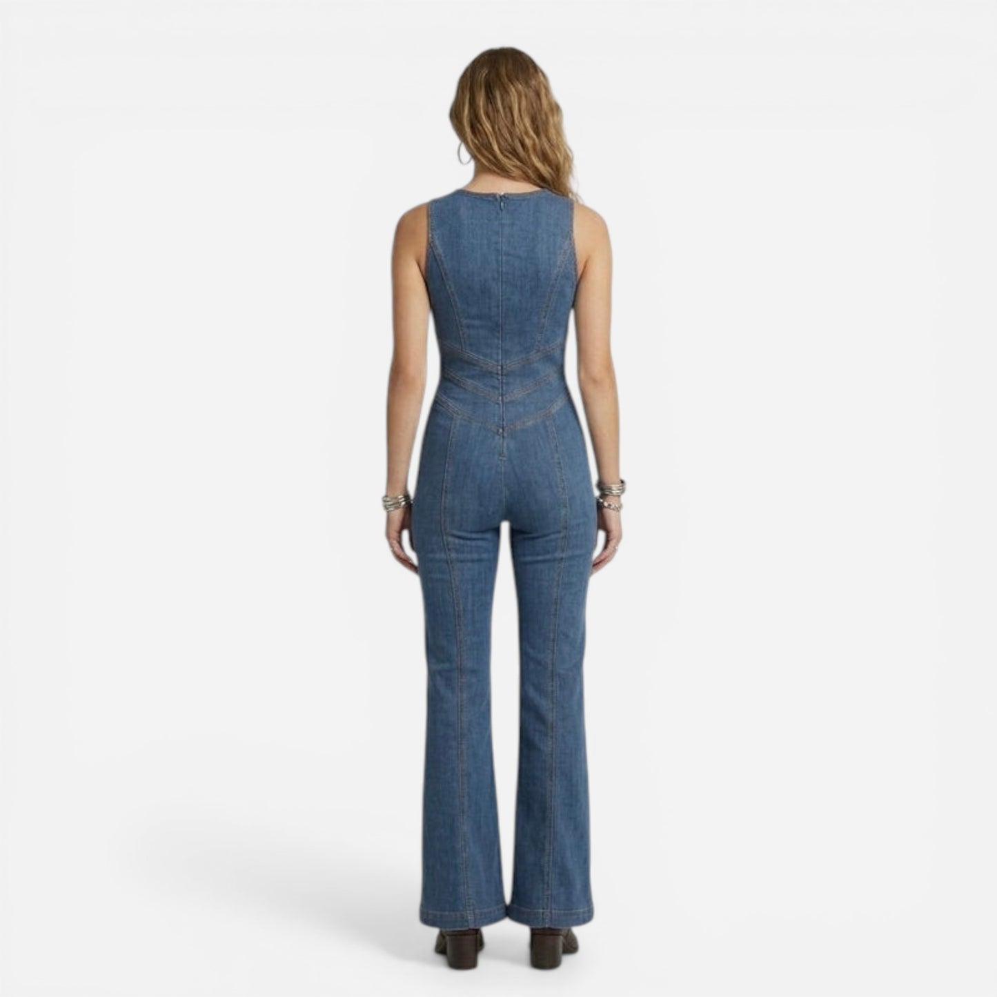 Combinaison en Jean Femme Élégante et Moderne - Ajustée