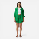 Ensemble Femme : T-shirt et Short en Coton Léger avec Taille Élastique
