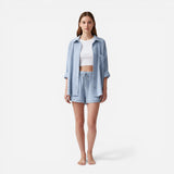 Ensemble Femme : T-shirt et Short en Coton Léger avec Taille Élastique