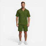 Ensemble d'été pour homme : polo à manches courtes et bermuda assorti