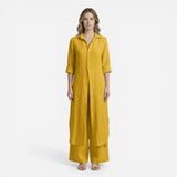 Ensemble Élégant Femme : Chemise Longue et Pantalon en Coton