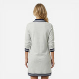 Robe Courte Femme Élégante avec Zip et Col - Sportive et Chic