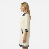Robe Courte Femme Élégante avec Zip et Col - Sportive et Chic