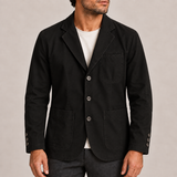 Blazer pour homme à trois boutons, poches à rabat et coudières