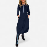 Inès - Robe Maxi Vintage Élégante et Confortable pour Femme