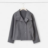 Elise – Manteau Court Luxe à Double Boutonnage pour Femme