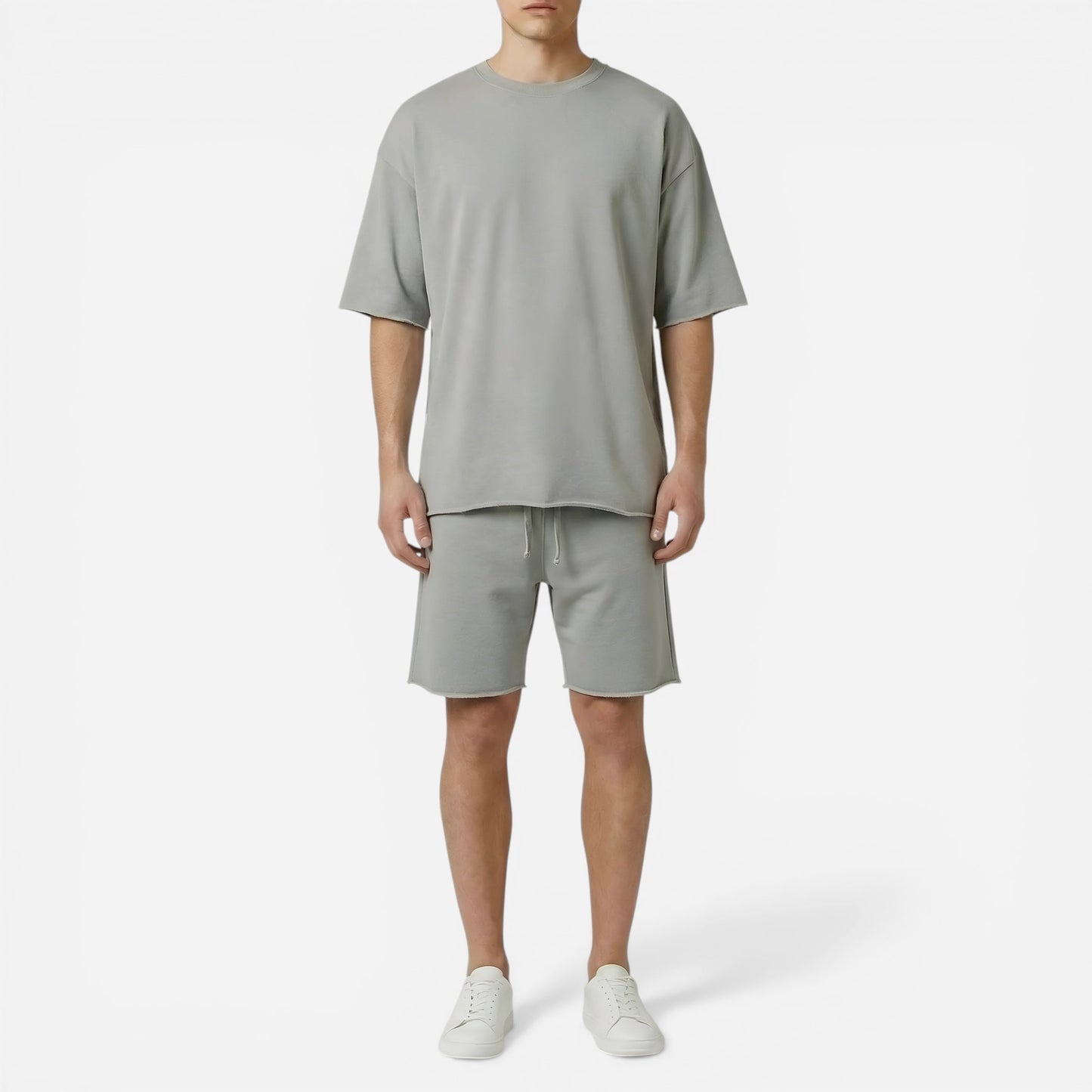 Ensemble d'été pour hommes : T-shirt en coton et shorts décontractés