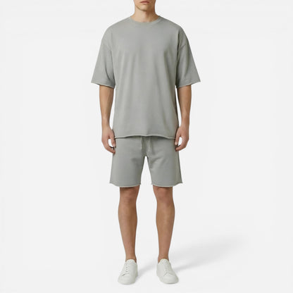 Ensemble d'été pour hommes : T-shirt en coton et shorts décontractés