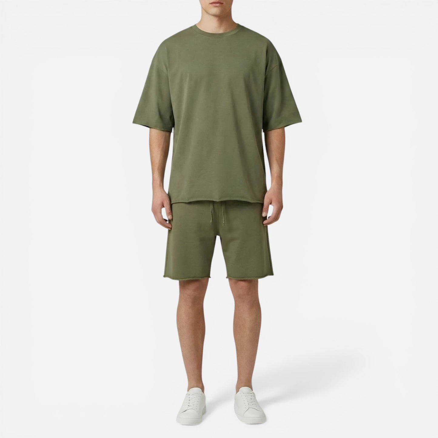 Ensemble d'été pour hommes : T-shirt en coton et shorts décontractés
