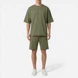 Ensemble d'été pour hommes : T-shirt en coton et shorts décontractés
