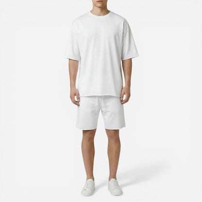 Ensemble d'été pour hommes : T-shirt en coton et shorts décontractés