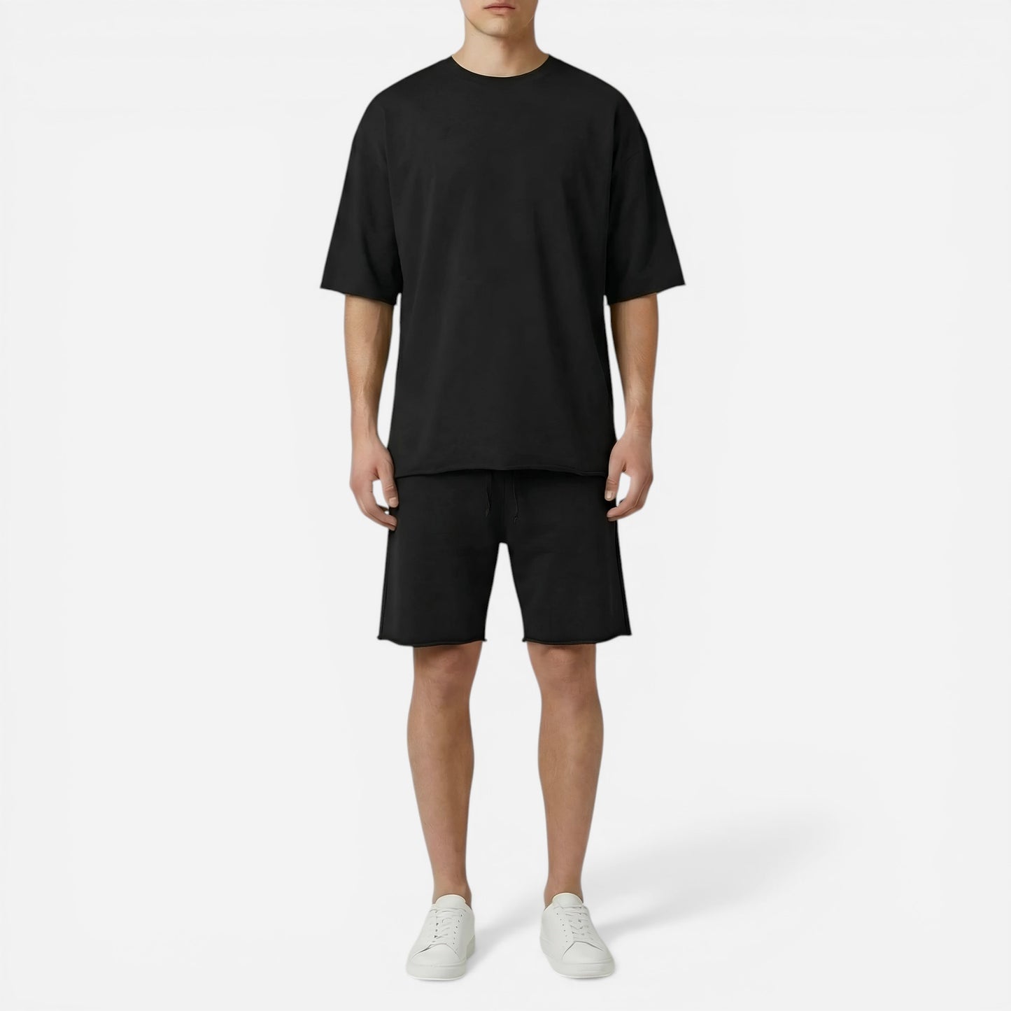 Ensemble d'été pour hommes : T-shirt en coton et shorts décontractés