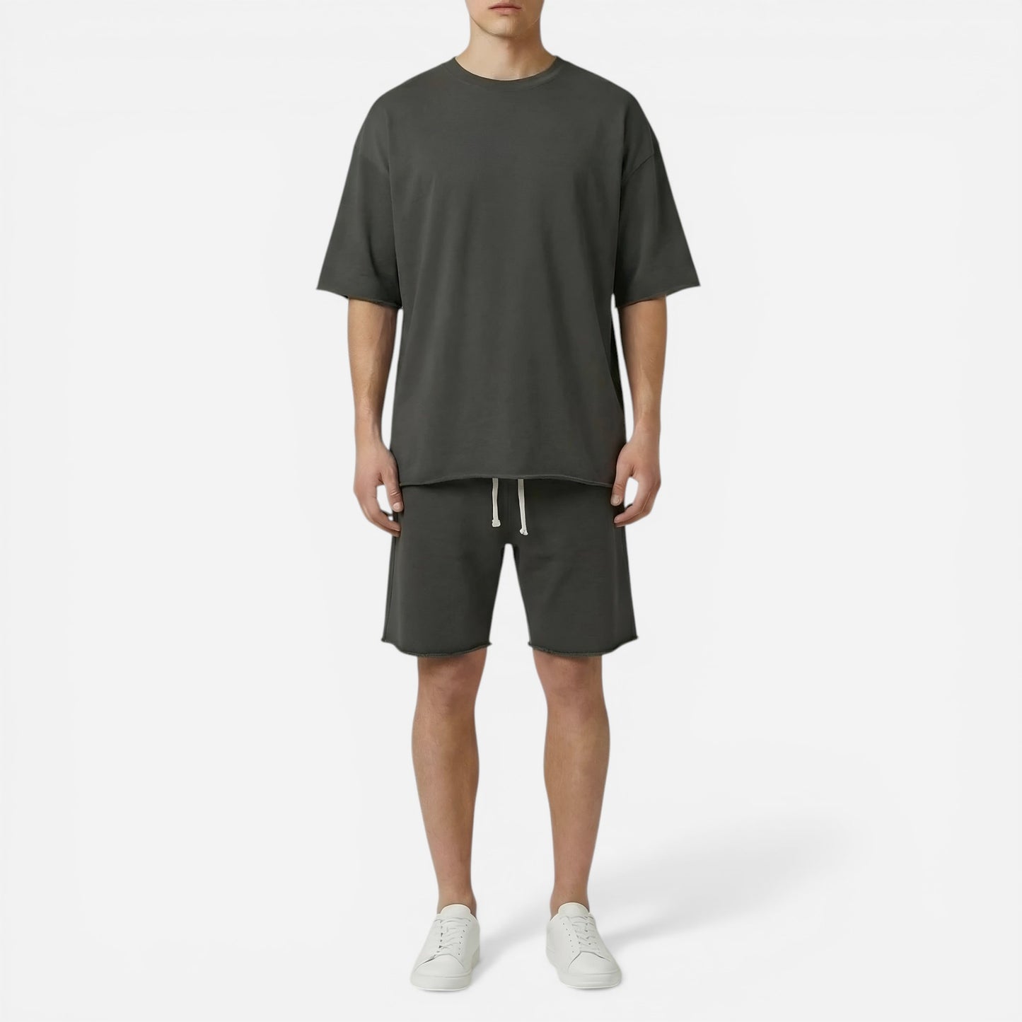 Ensemble d'été pour hommes : T-shirt en coton et shorts décontractés