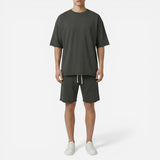 Ensemble d'été pour hommes : T-shirt en coton et shorts décontractés