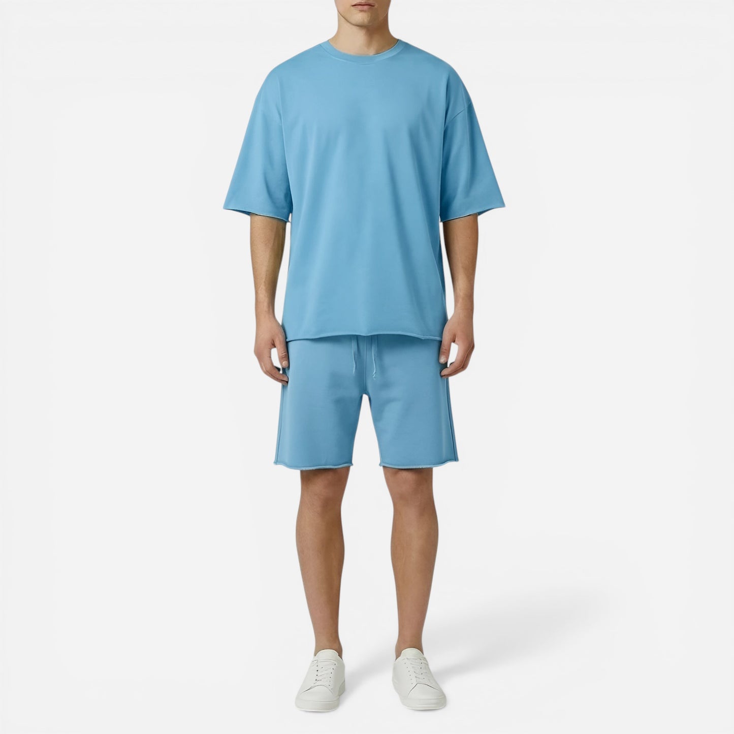 Ensemble d'été pour hommes : T-shirt en coton et shorts décontractés