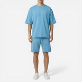 Ensemble d'été pour hommes : T-shirt en coton et shorts décontractés