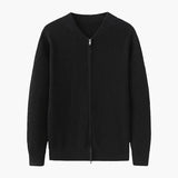 Cardigan Zippé en Maille Côtelée pour Homme - Confort et Style