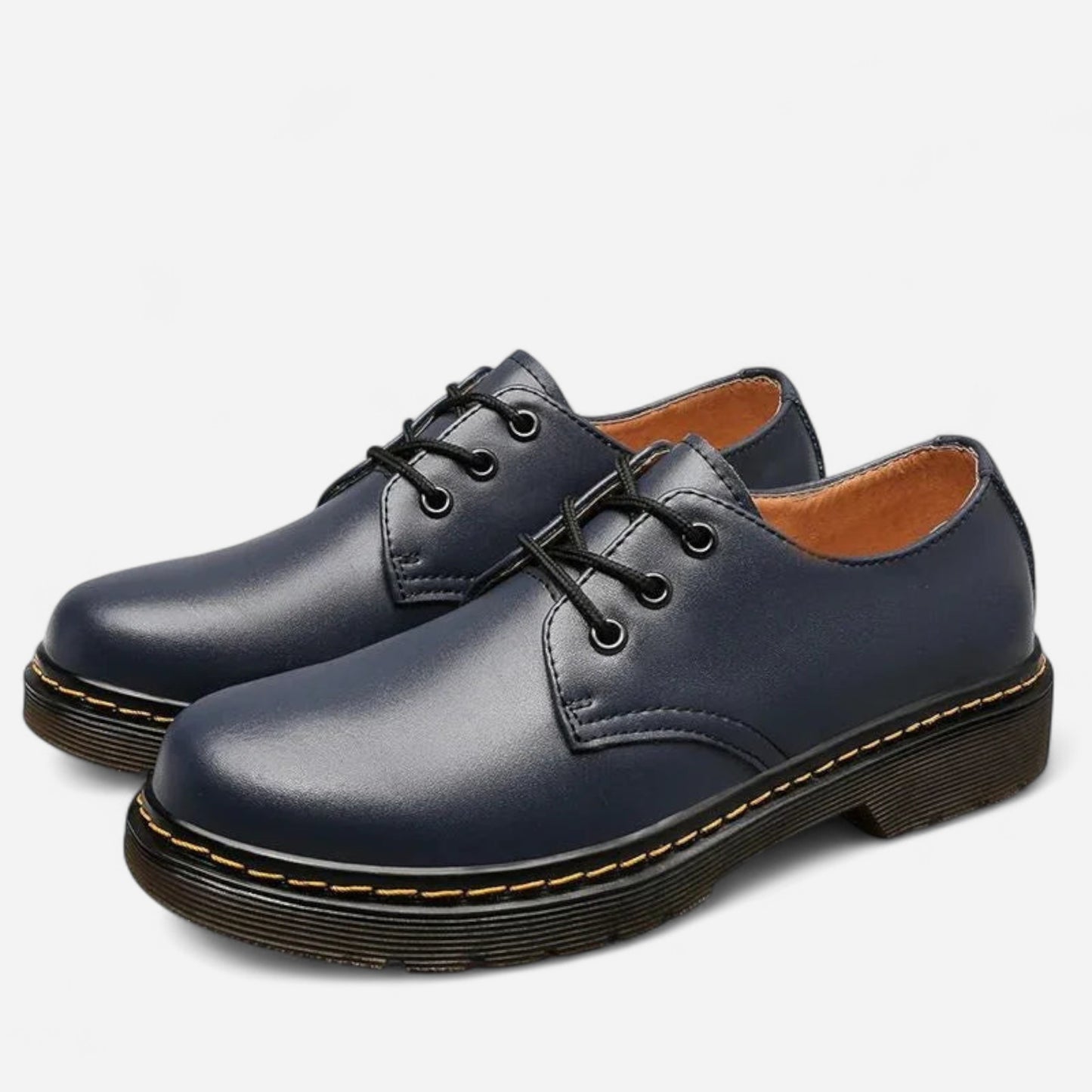 Chaussures Oxford pour hommes - Cuir lisse, coupe classique, élégance intemporelle