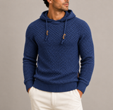 Hoodie en Tricot Texturé pour Homme avec Cordon et Poignets Côtelés