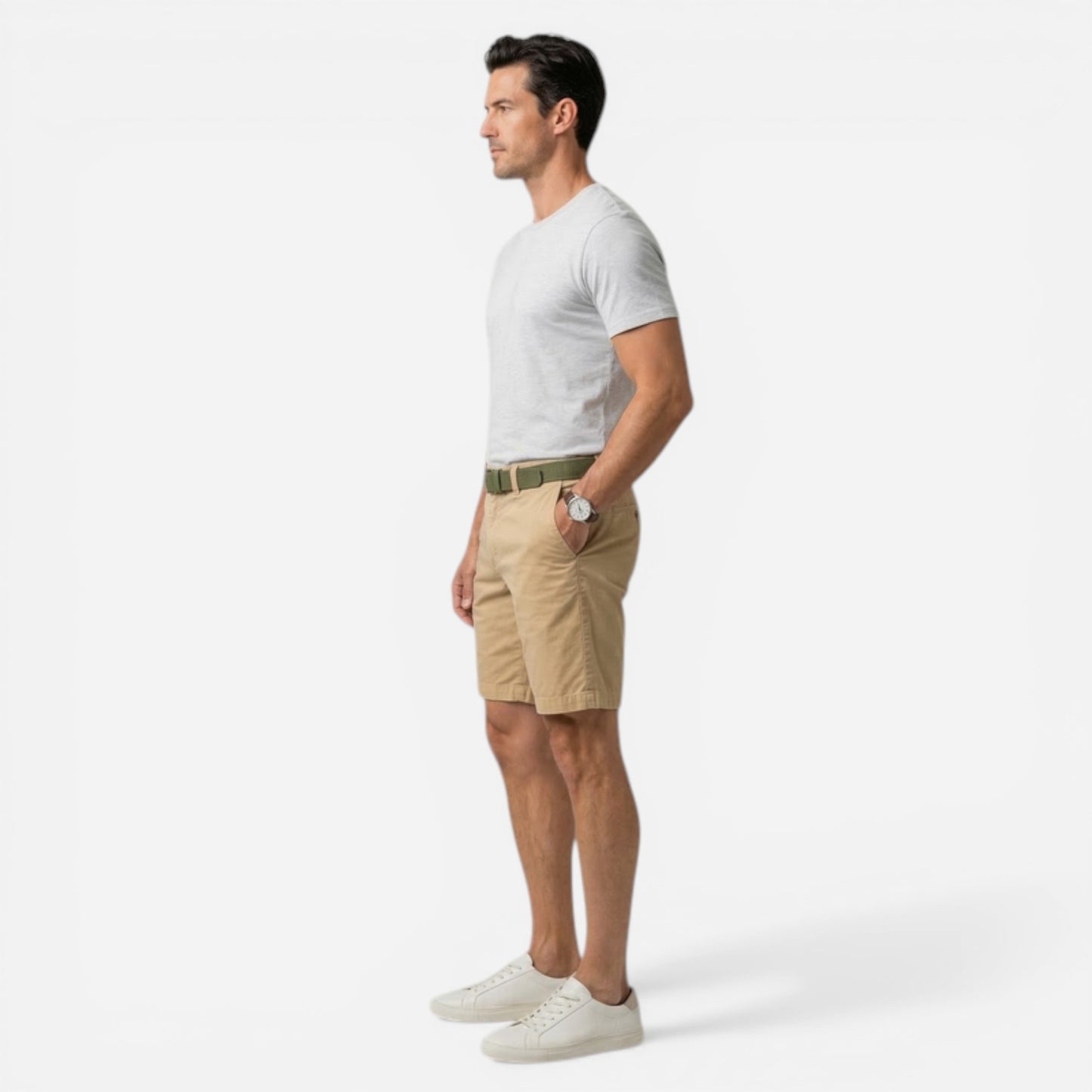 Shorts en coton pour homme - Chino décontractés d'été avec poches
