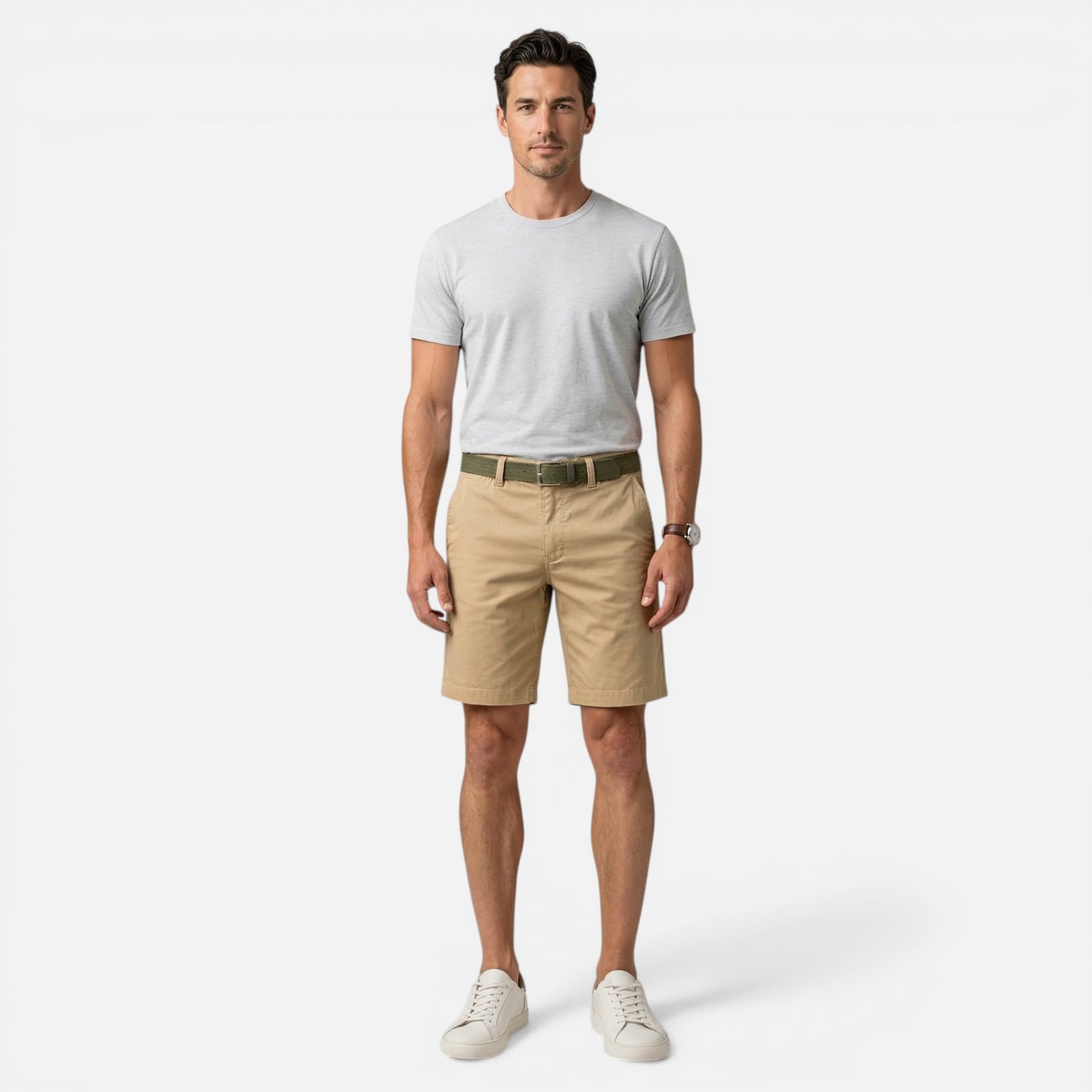 Shorts en coton pour homme - Chino décontractés d'été avec poches