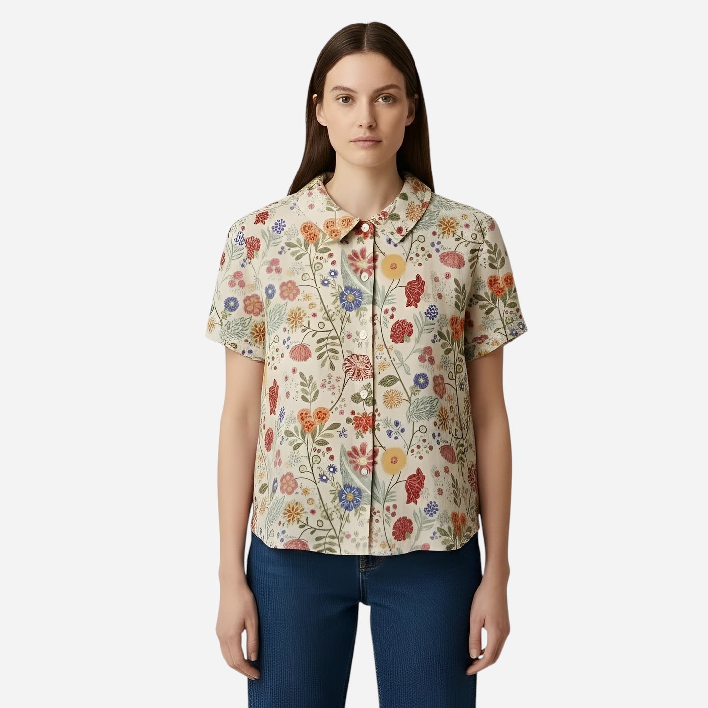 Blouse à Pois Femme à Manches Courtes - Élégante et Décontractée