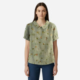 Blouse à Pois Femme à Manches Courtes - Élégante et Décontractée