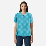 Blouse à Pois Femme à Manches Courtes - Élégante et Décontractée