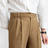 Pantalon Homme Élégant Sur Mesure à Pli, Jambe Droite
