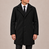 Manteau pour homme à simple boutonnage, revers crantés, 3 boutons