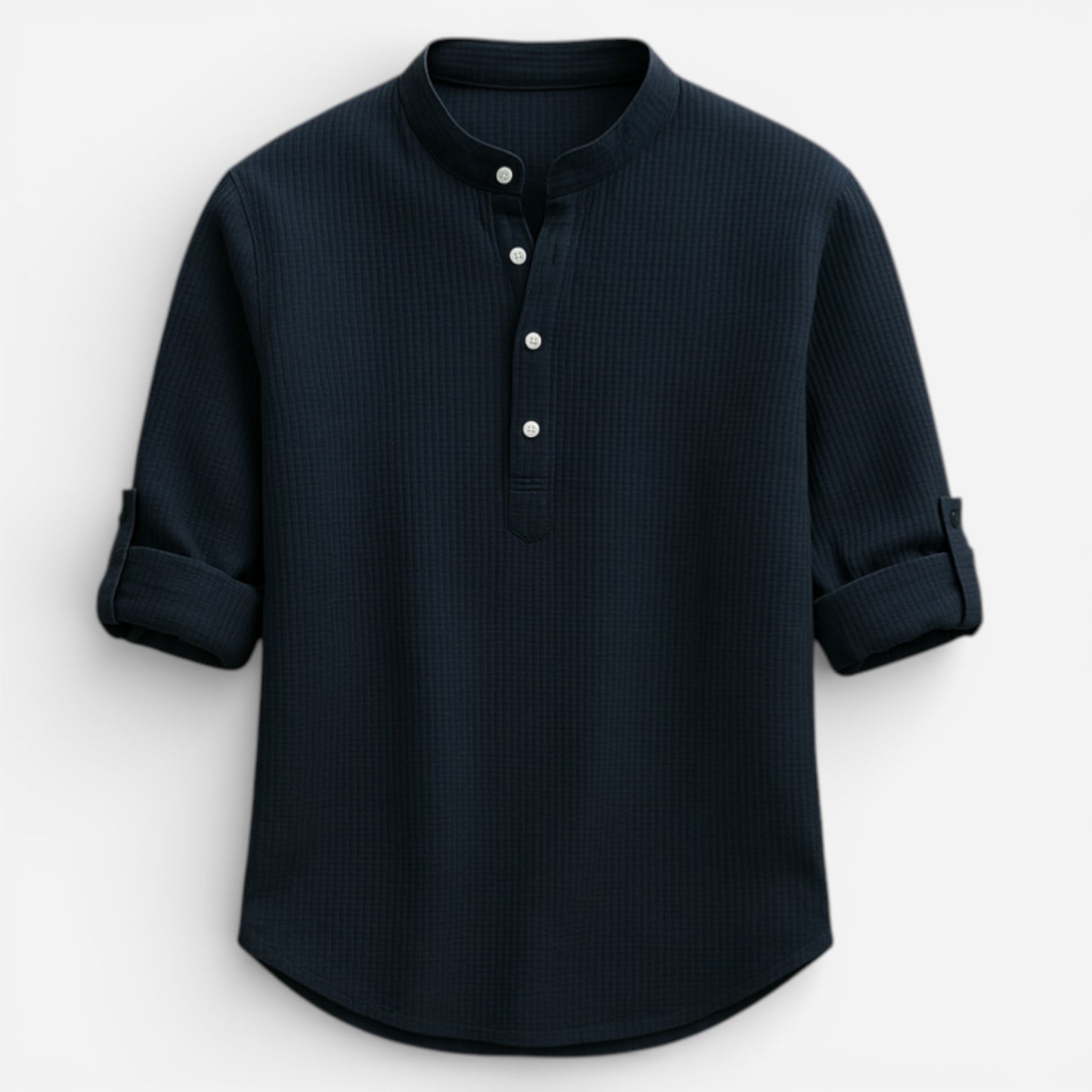 Hudson Henley Shirt - Chemise élégante en coton bio, confort optimal