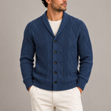 Cardigan en Maille pour Homme avec Col Châle et Boutonnage