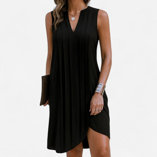 Daphira - Robe élégante et flatteuse avec décolleté en V, idéale pour toutes les occasions