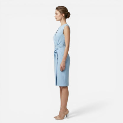 Robe Midi Élégante Sans Manches pour Femme - Coupe Slim Raffinée