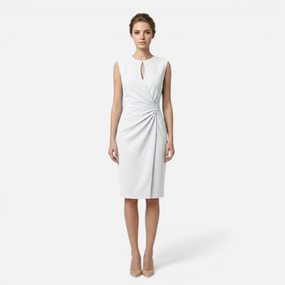 Robe Midi Élégante Sans Manches pour Femme - Coupe Slim Raffinée
