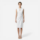Robe Midi Élégante Sans Manches pour Femme - Coupe Slim Raffinée