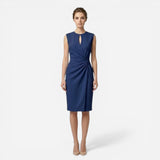 Robe Midi Élégante Sans Manches pour Femme - Coupe Slim Raffinée