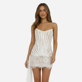 Robe corset en dentelle pour femme - Élégante et ajustée