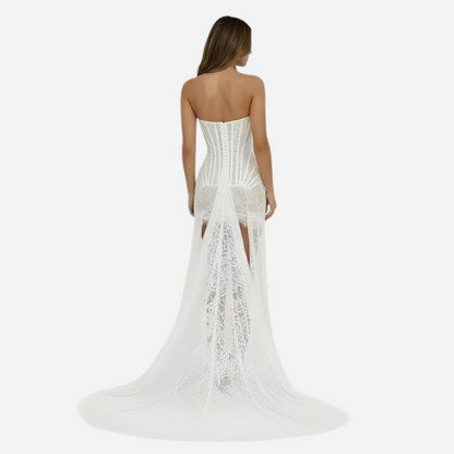 Robe corset en dentelle pour femme - Élégante et ajustée
