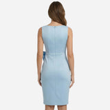 Robe midi sans manches élégante avec nœud latéral - Robe de cérémonie